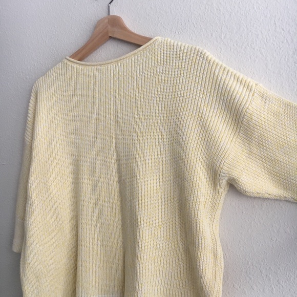 GAP Sweater Short Sleeve Yellow Cotton Oversized - Picture 8 of 8